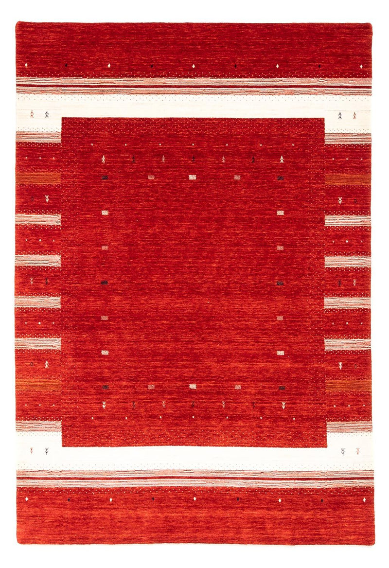Gabbeh Tæppe - Loribaft Persisk - 304 x 206 cm - rød