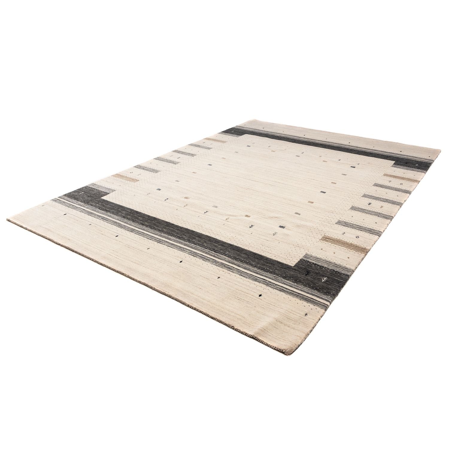 Gabbeh Tæppe - Loribaft Persisk - 304 x 207 cm - beige