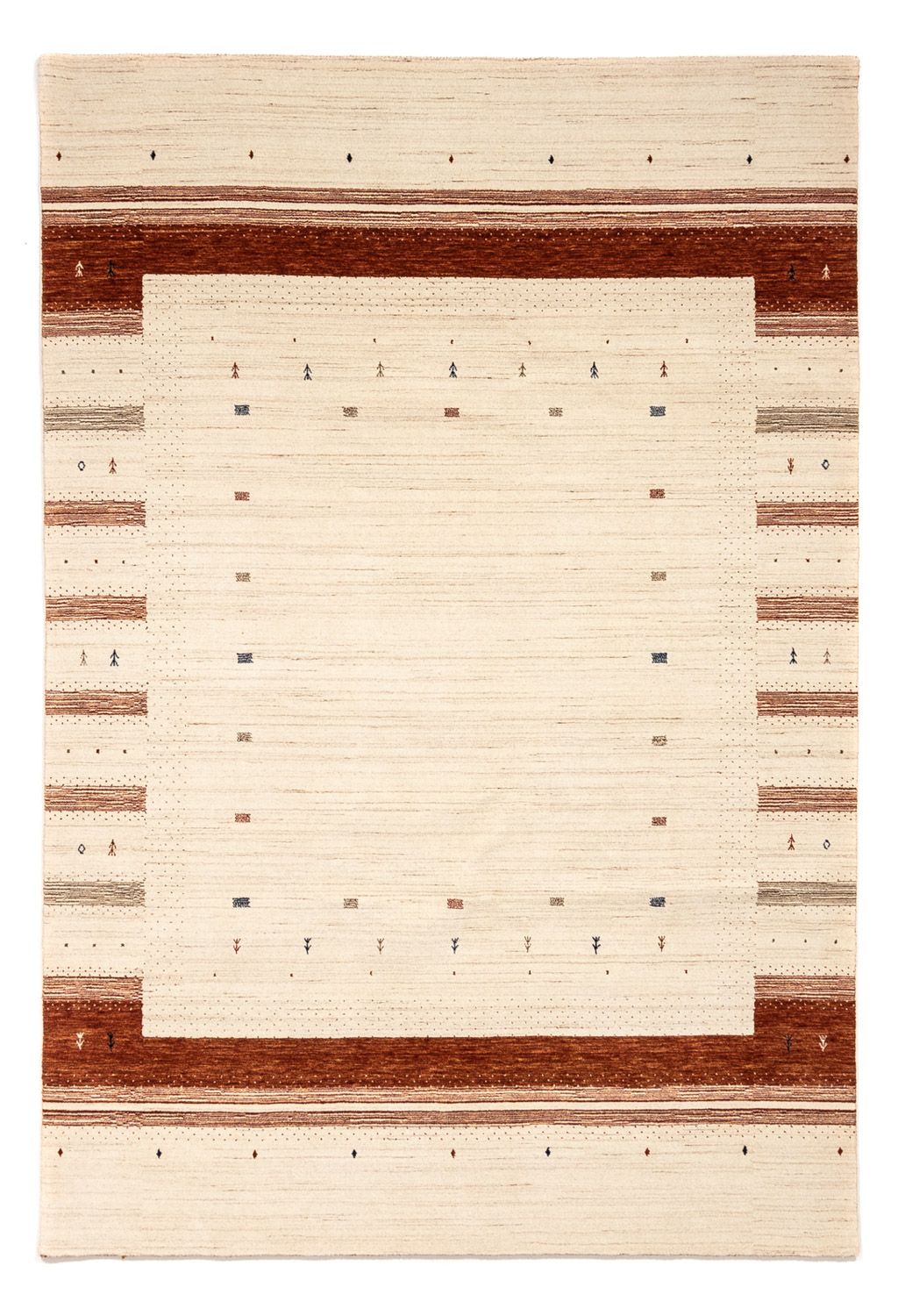 Gabbeh Tæppe - Loribaft Persisk - 304 x 206 cm - beige
