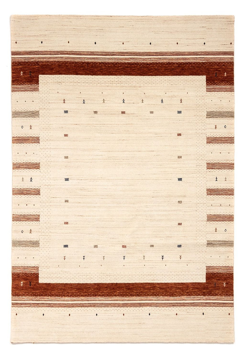 Gabbeh Tæppe - Loribaft Persisk - 304 x 206 cm - beige