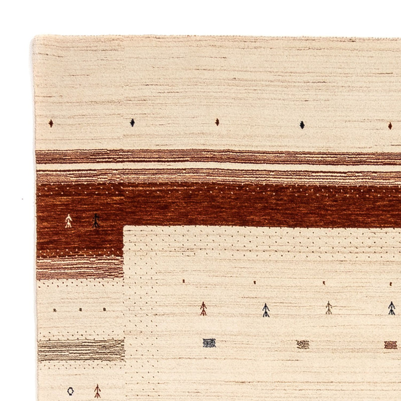 Gabbeh Tæppe - Loribaft Persisk - 304 x 206 cm - beige