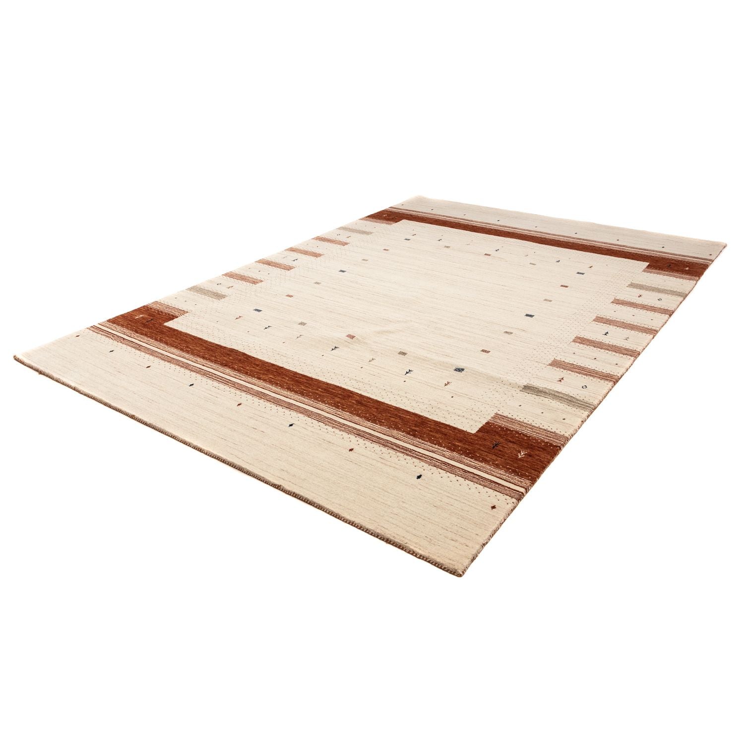 Gabbeh Tæppe - Loribaft Persisk - 304 x 206 cm - beige