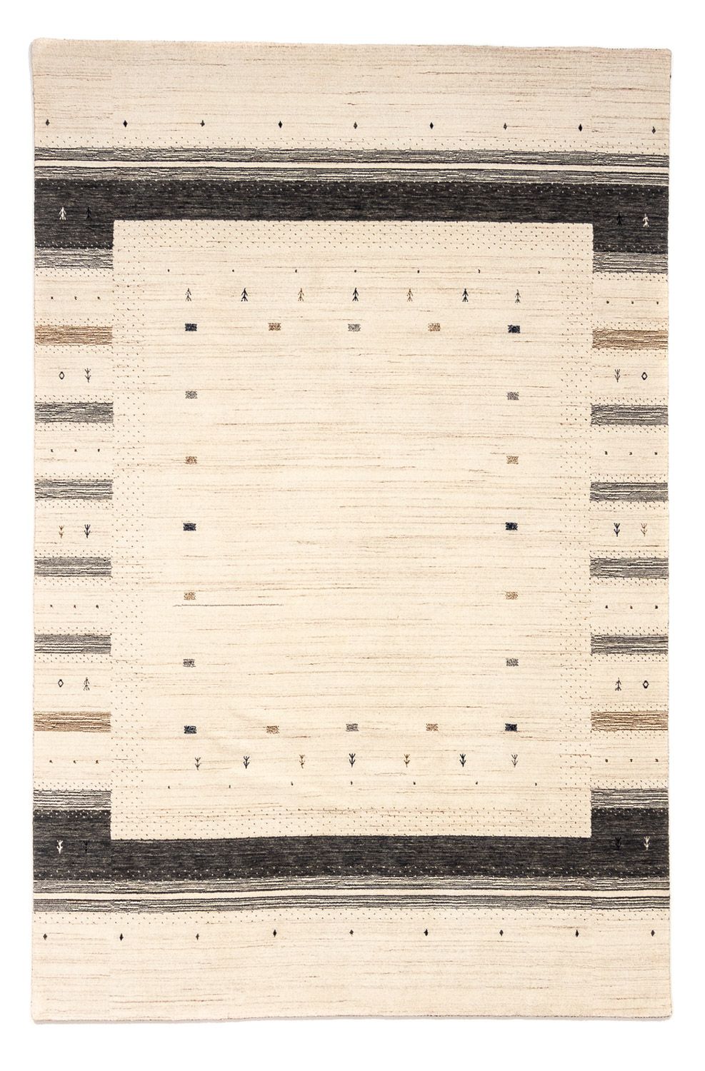 Gabbeh Tæppe - Loribaft Persisk - 304 x 201 cm - beige