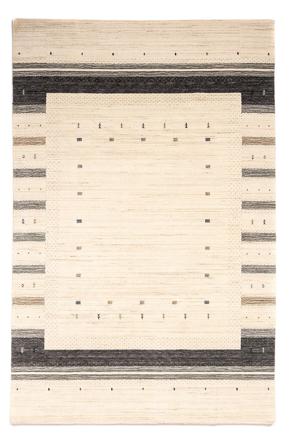 Gabbeh Tæppe - Loribaft Persisk - 304 x 200 cm - beige