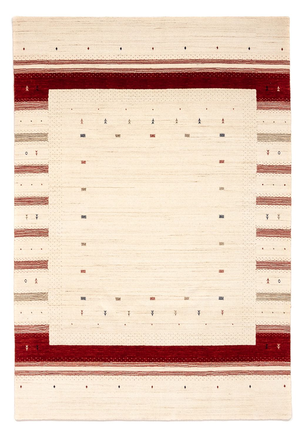 Gabbeh Tæppe - Loribaft Persisk - 298 x 203 cm - beige