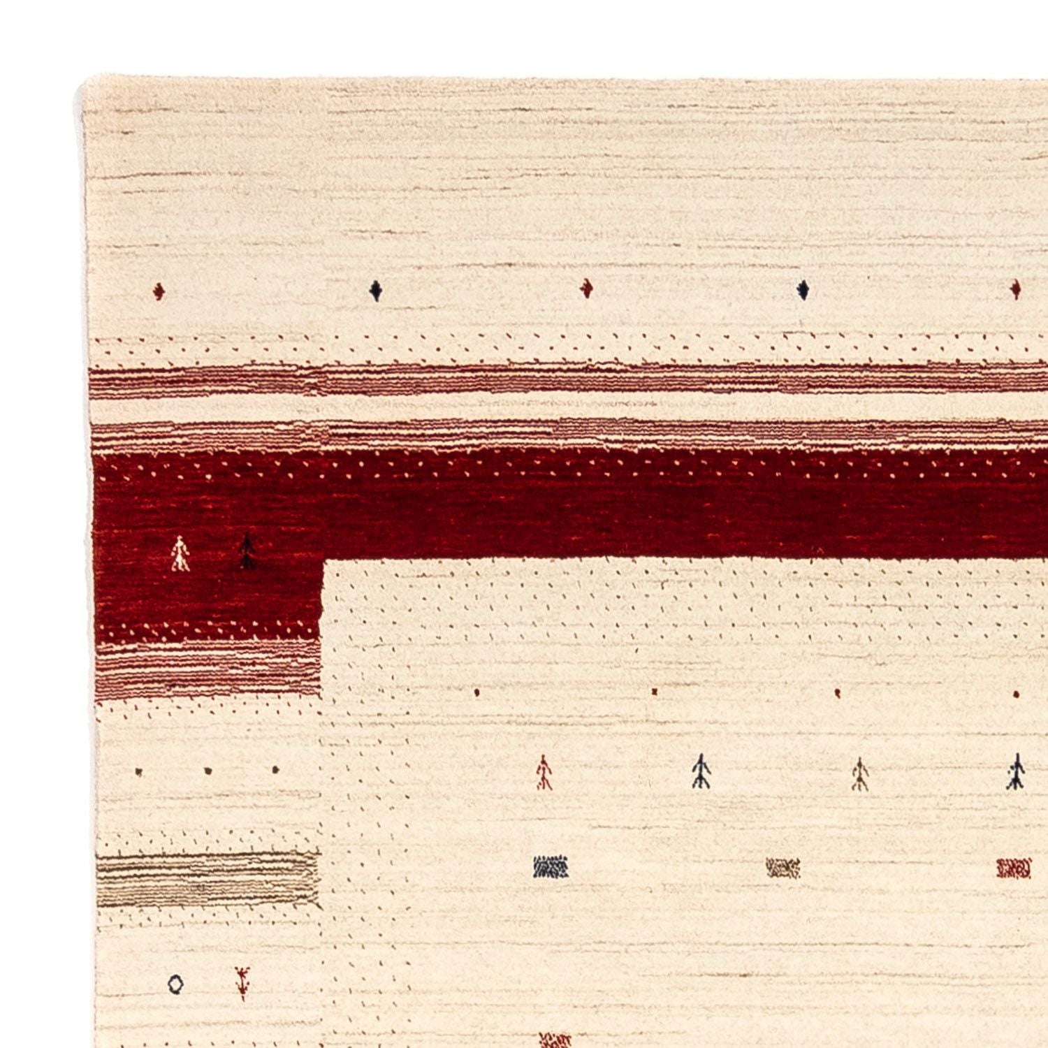 Gabbeh Tæppe - Loribaft Persisk - 298 x 203 cm - beige