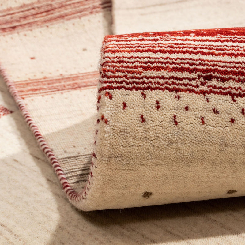 Gabbeh Tæppe - Loribaft Persisk - 298 x 203 cm - beige