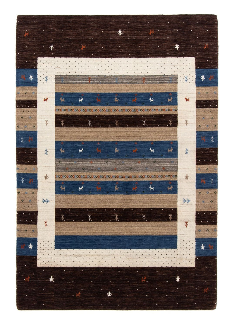 Gabbeh Tæppe - Loribaft Persisk - 206 x 141 cm - brun