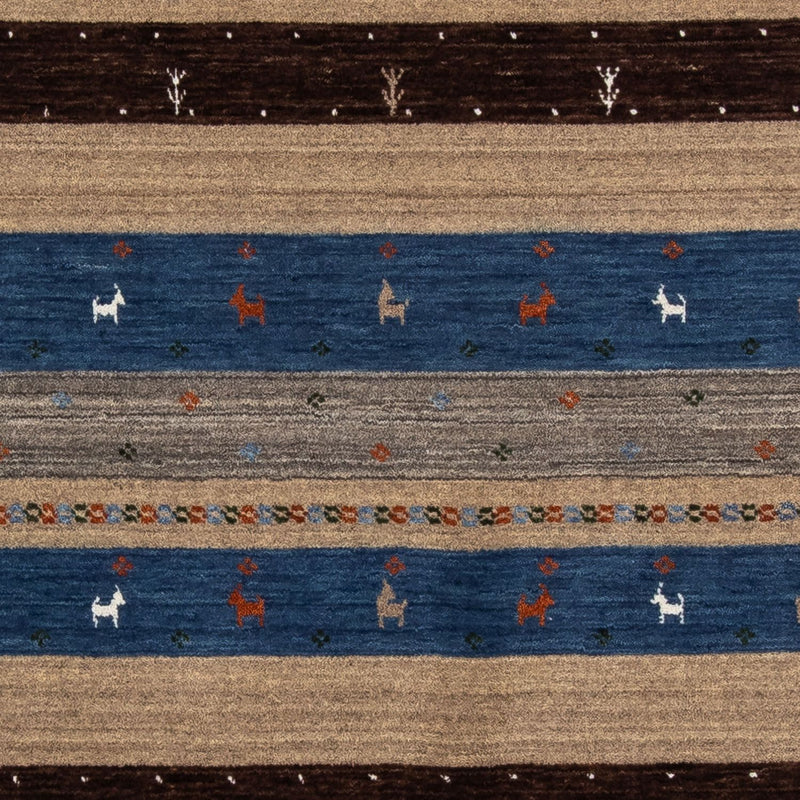 Gabbeh Tæppe - Loribaft Persisk - 206 x 141 cm - brun