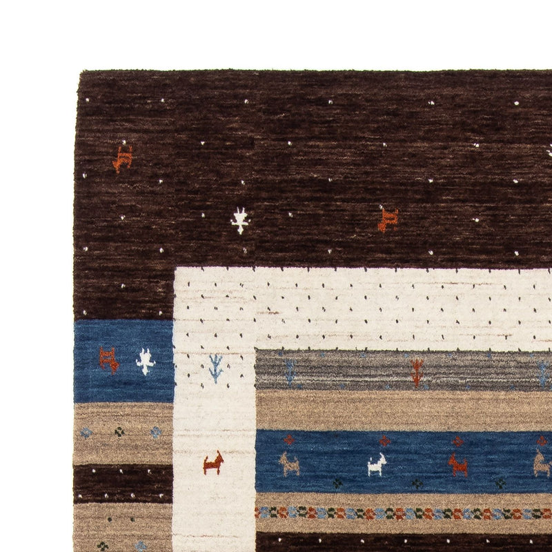 Gabbeh Tæppe - Loribaft Persisk - 206 x 141 cm - brun