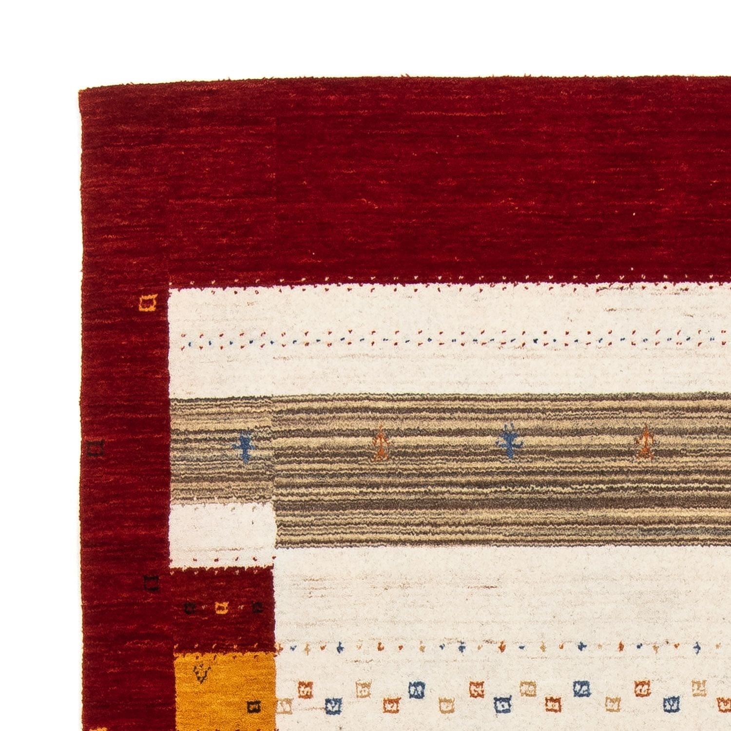 Gabbeh Tæppe - Loribaft Persisk - 205 x 142 cm - mørkebrun