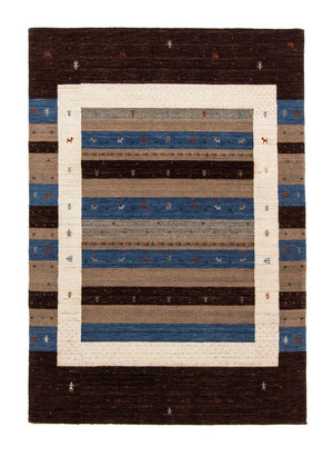 Gabbeh Tæppe - Loribaft Persisk - 204 x 142 cm - mørkeblå