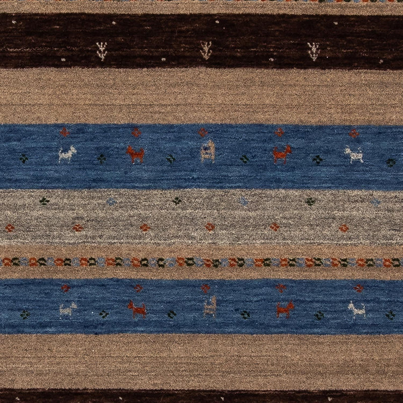 Gabbeh Tæppe - Loribaft Persisk - 204 x 142 cm - mørkeblå
