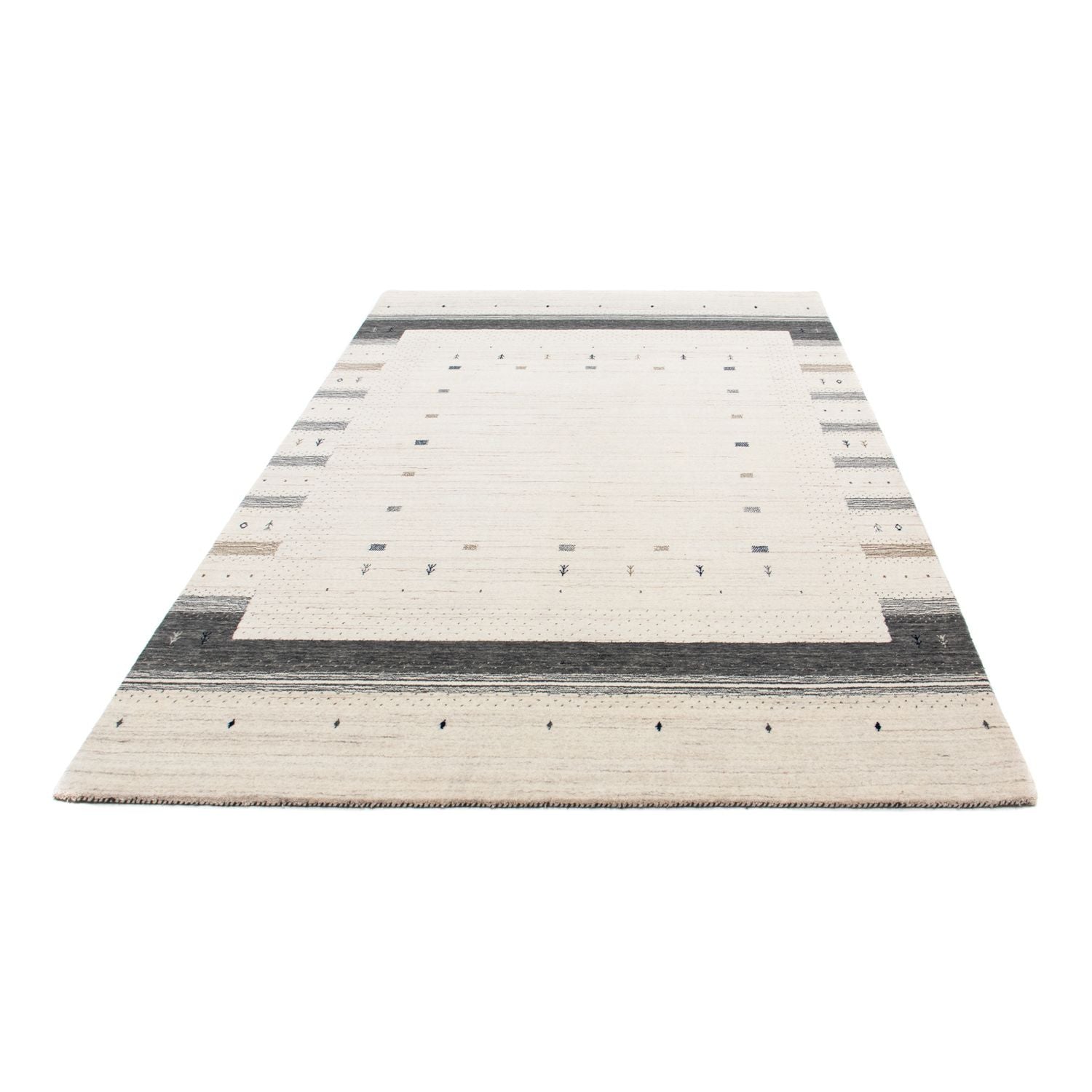 Gabbeh Tæppe - Loribaft Persisk - 245 x 169 cm - beige