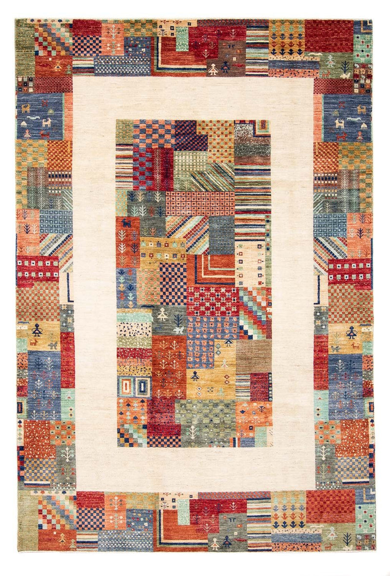 Gabbeh Tæppe - Loribaft Persisk - 294 x 197 cm - flerfarvet