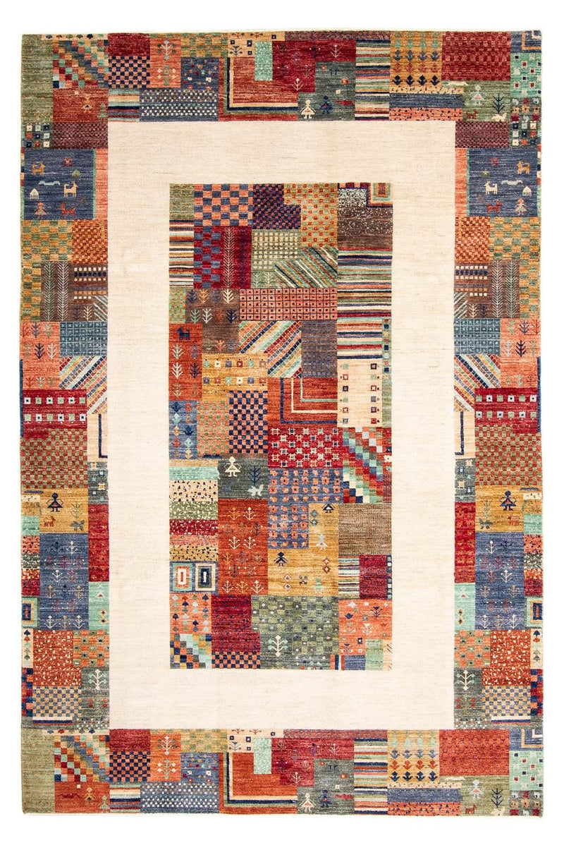 Gabbeh Tæppe - Loribaft Persisk - 299 x 198 cm - flerfarvet