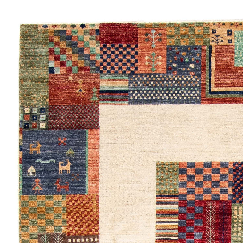 Gabbeh Tæppe - Loribaft Persisk - 299 x 198 cm - flerfarvet