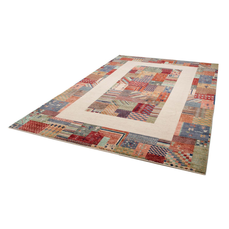 Gabbeh Tæppe - Loribaft Persisk - 299 x 198 cm - flerfarvet