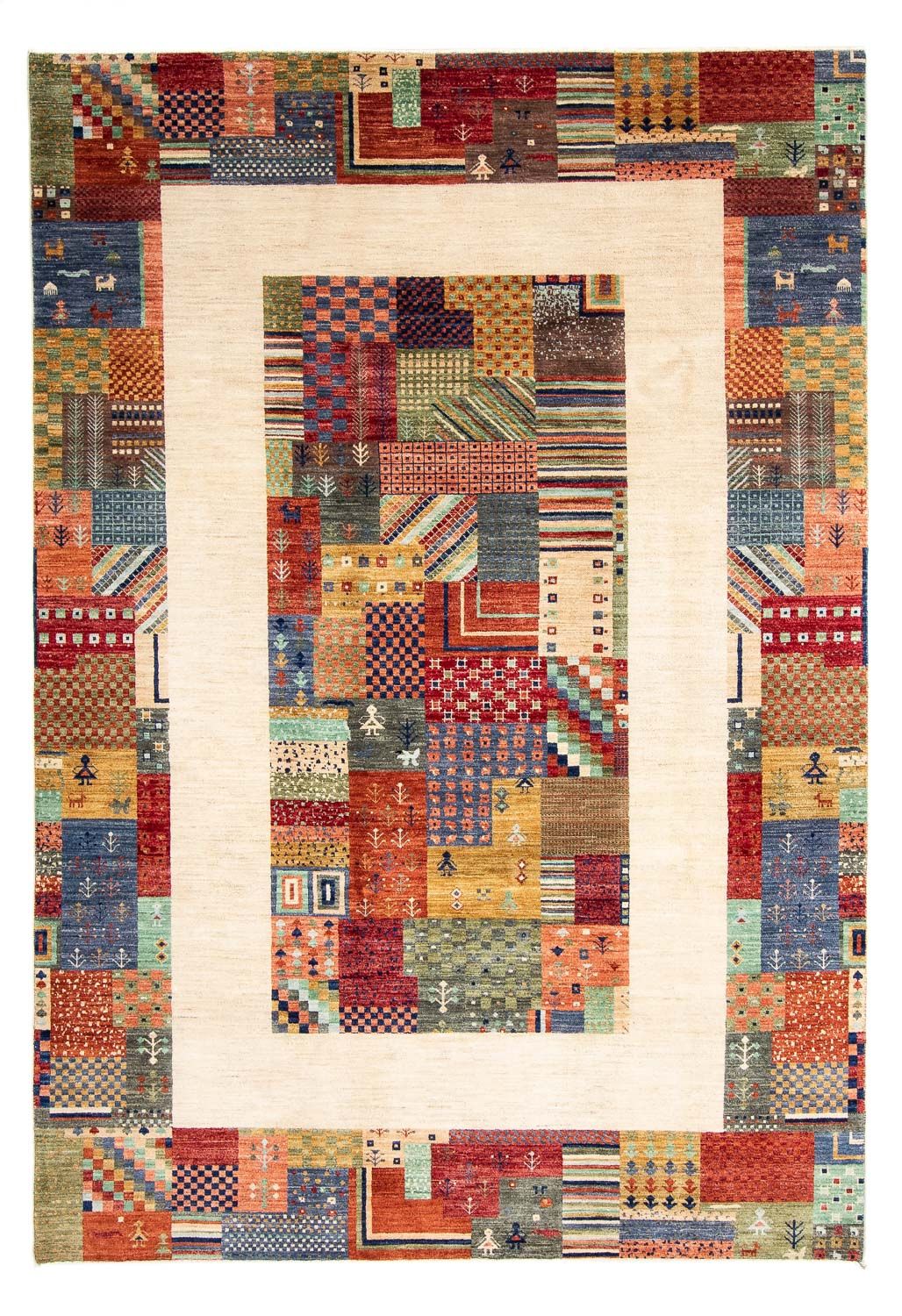 Gabbeh Tæppe - Loribaft Persisk - 290 x 200 cm - flerfarvet
