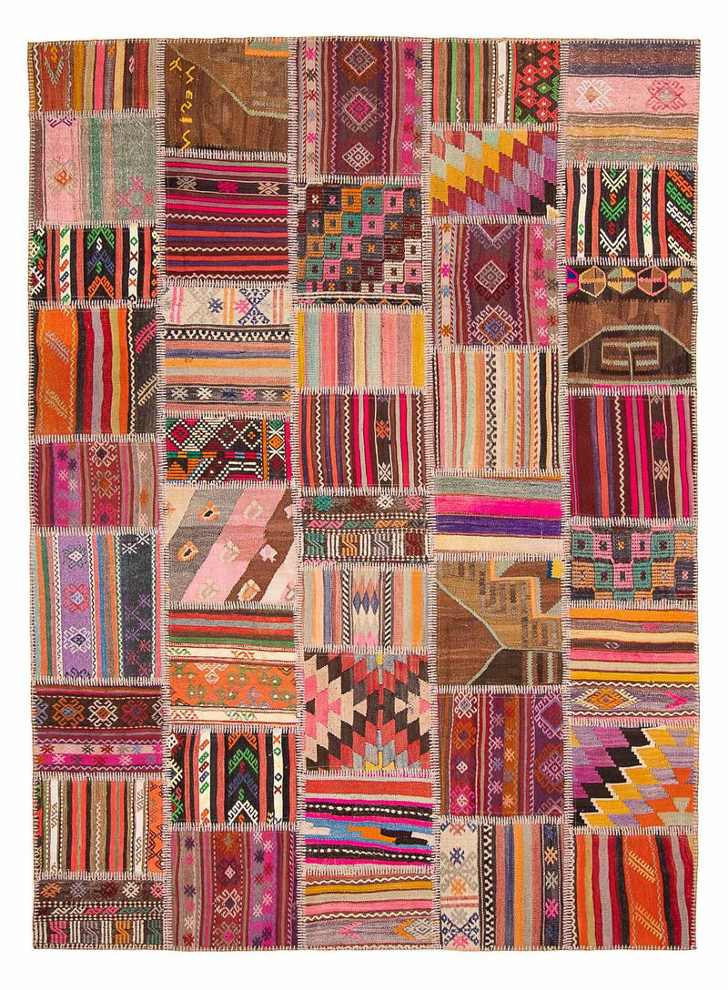 Patchwork-tæppe - 300 x 216 cm - flerfarvet