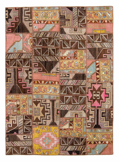 Patchwork-tæppe 173x241cm - Uldtæppe