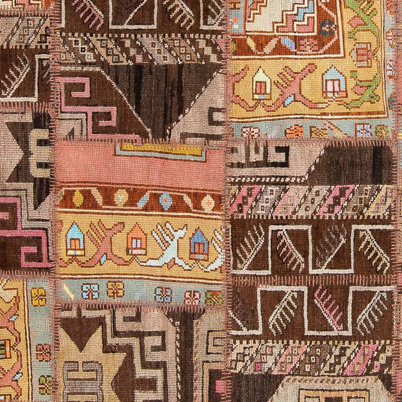 Patchwork-tæppe - 241 x 173 cm - flerfarvet