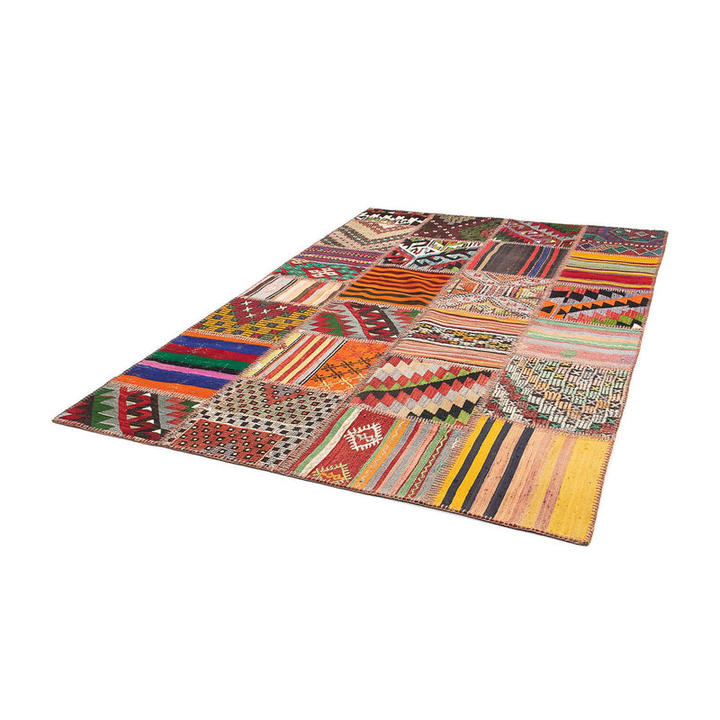 Patchwork-tæppe - 241 x 170 cm - flerfarvet