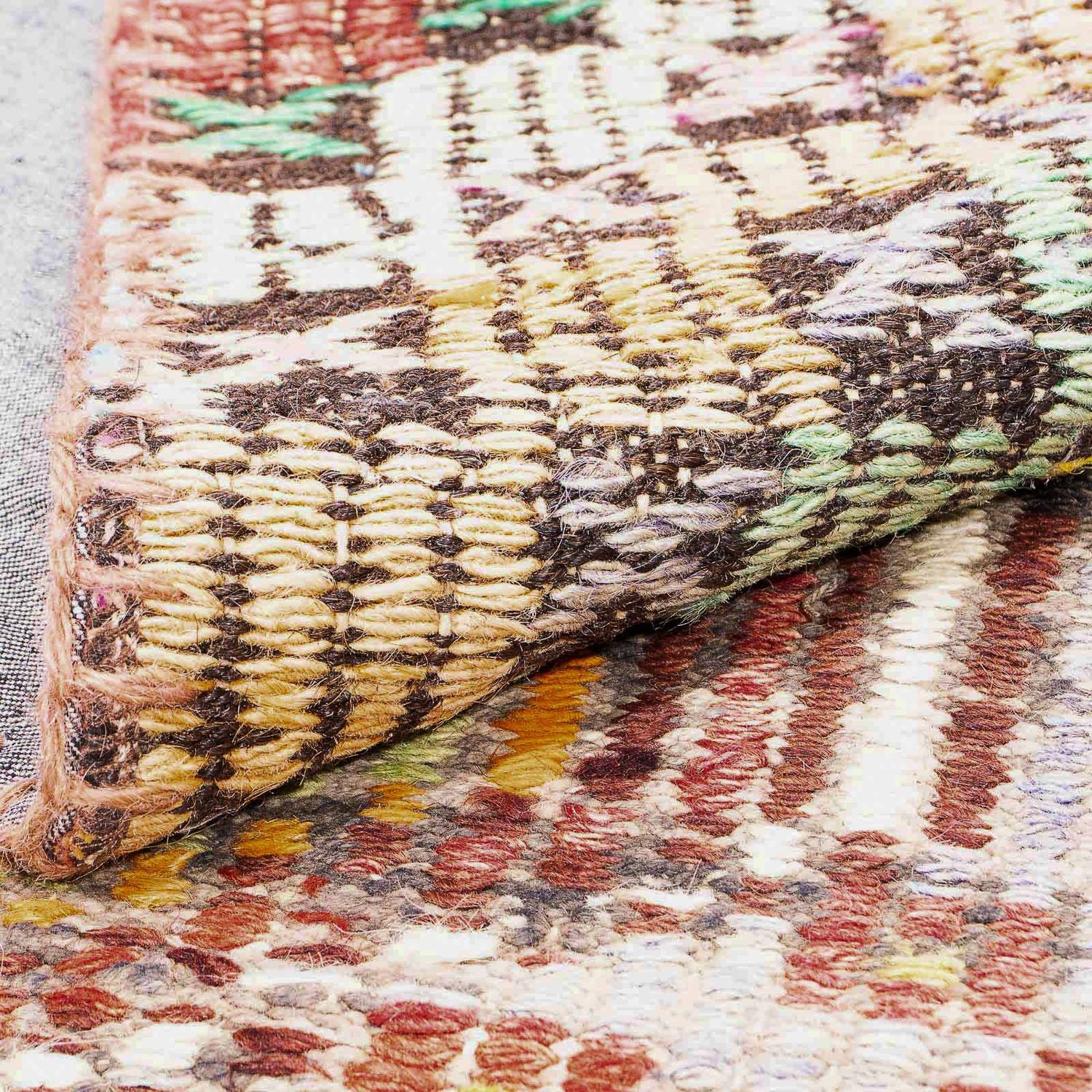 Patchwork-tæppe - 241 x 170 cm - flerfarvet