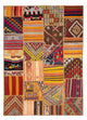 Patchwork-tæppe 239x169cm - Uldtæppe