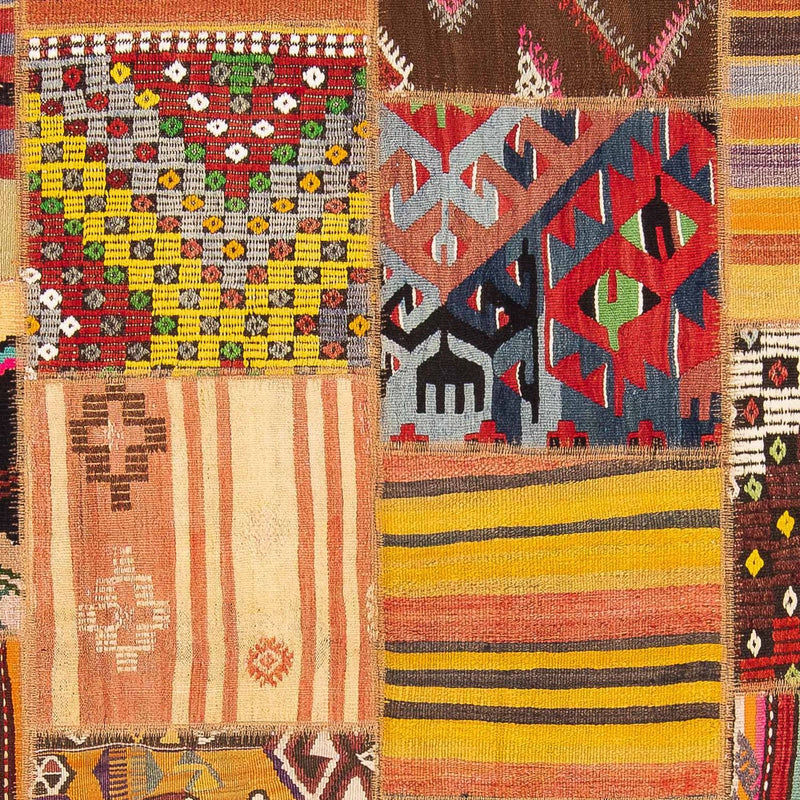 Patchwork-tæppe - 239 x 169 cm - flerfarvet
