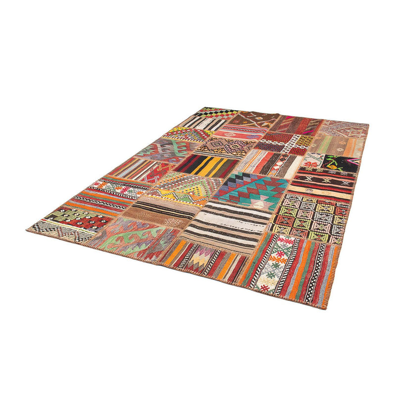 Patchwork-tæppe - 239 x 169 cm - flerfarvet