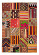 Patchwork-tæppe 236x169cm - Uldtæppe