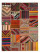 Patchwork-tæppe 238x168cm - Uldtæppe