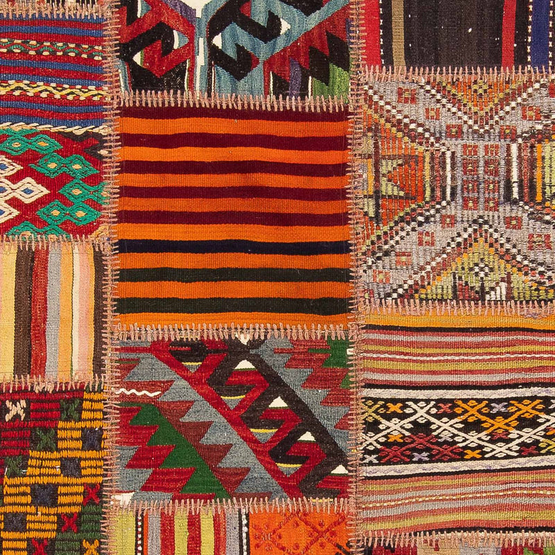 Patchwork-tæppe - 238 x 168 cm - flerfarvet