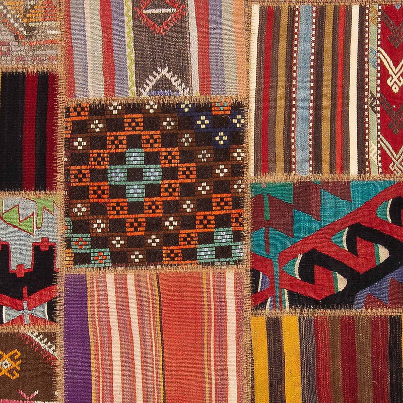 Patchwork-tæppe - 239 x 168 cm - flerfarvet