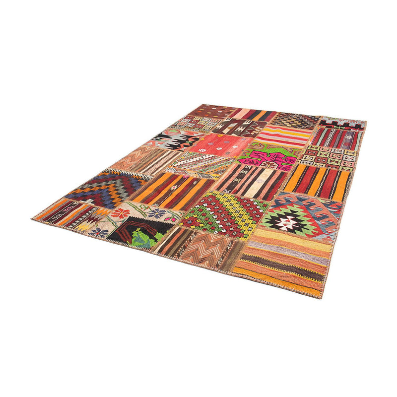 Patchwork-tæppe - 239 x 168 cm - flerfarvet