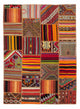 Patchwork-tæppe 237x170cm - Uldtæppe