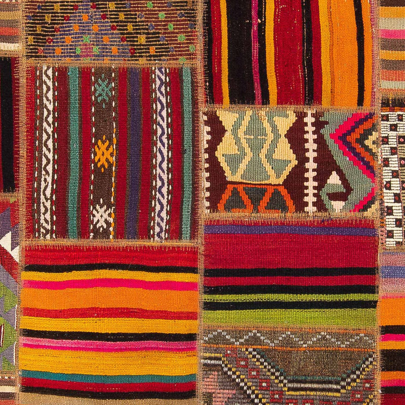 Patchwork-tæppe - 237 x 170 cm - flerfarvet