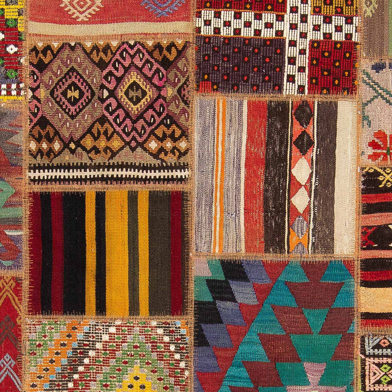 Patchwork-tæppe - 240 x 170 cm - flerfarvet
