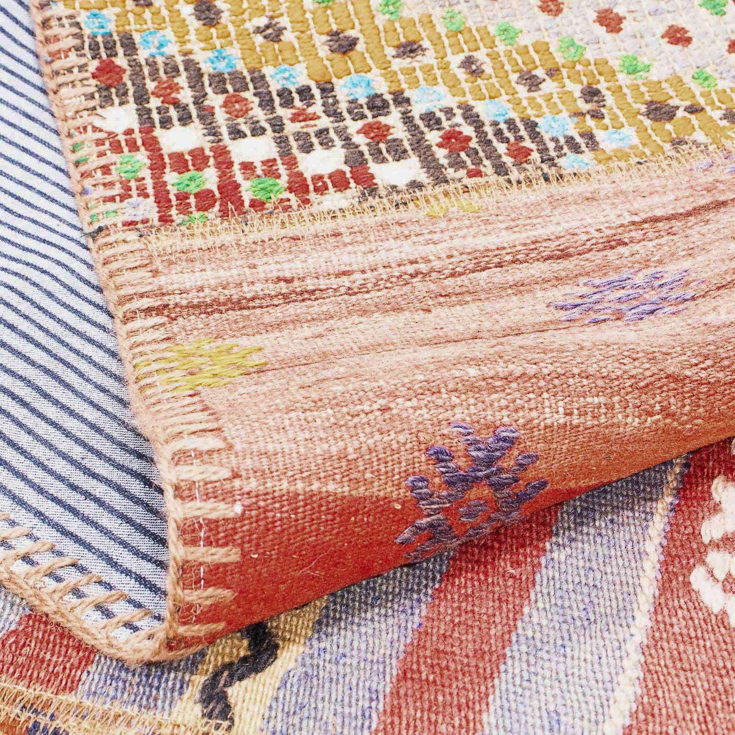 Patchwork-tæppe - 240 x 170 cm - flerfarvet