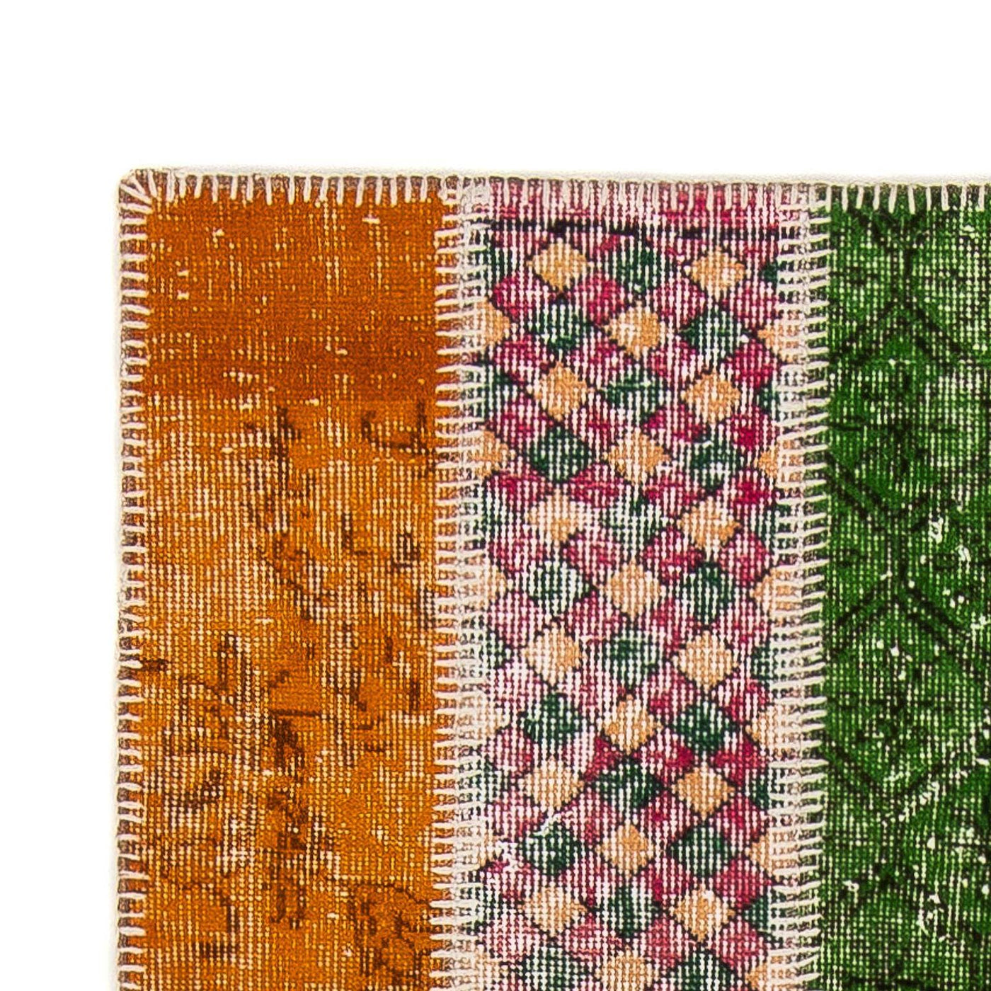 Patchwork-tæppe 203x90cm - Uldtæppe