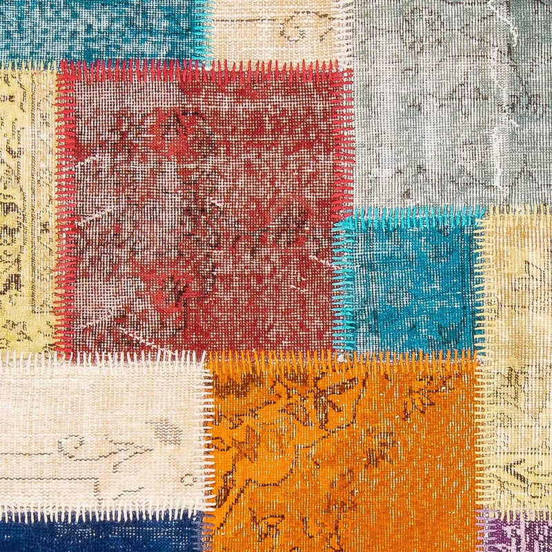 Patchwork-tæppe - 185 x 123 cm - flerfarvet