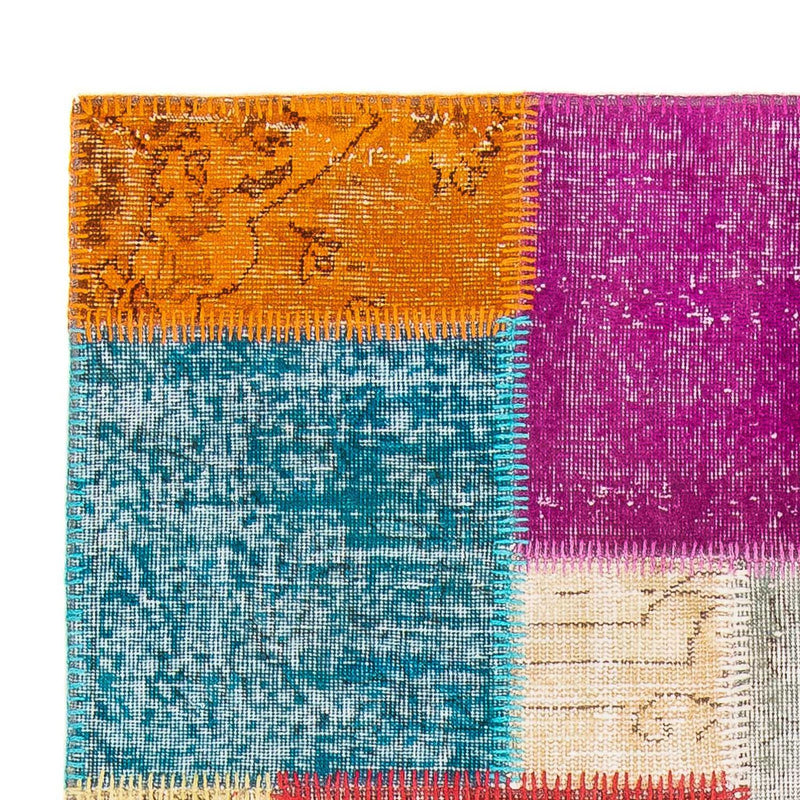 Patchwork-tæppe - 185 x 123 cm - flerfarvet