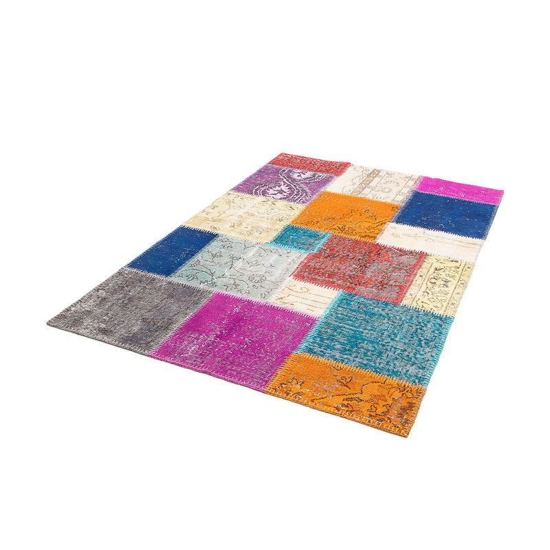 Patchwork-tæppe - 185 x 123 cm - flerfarvet