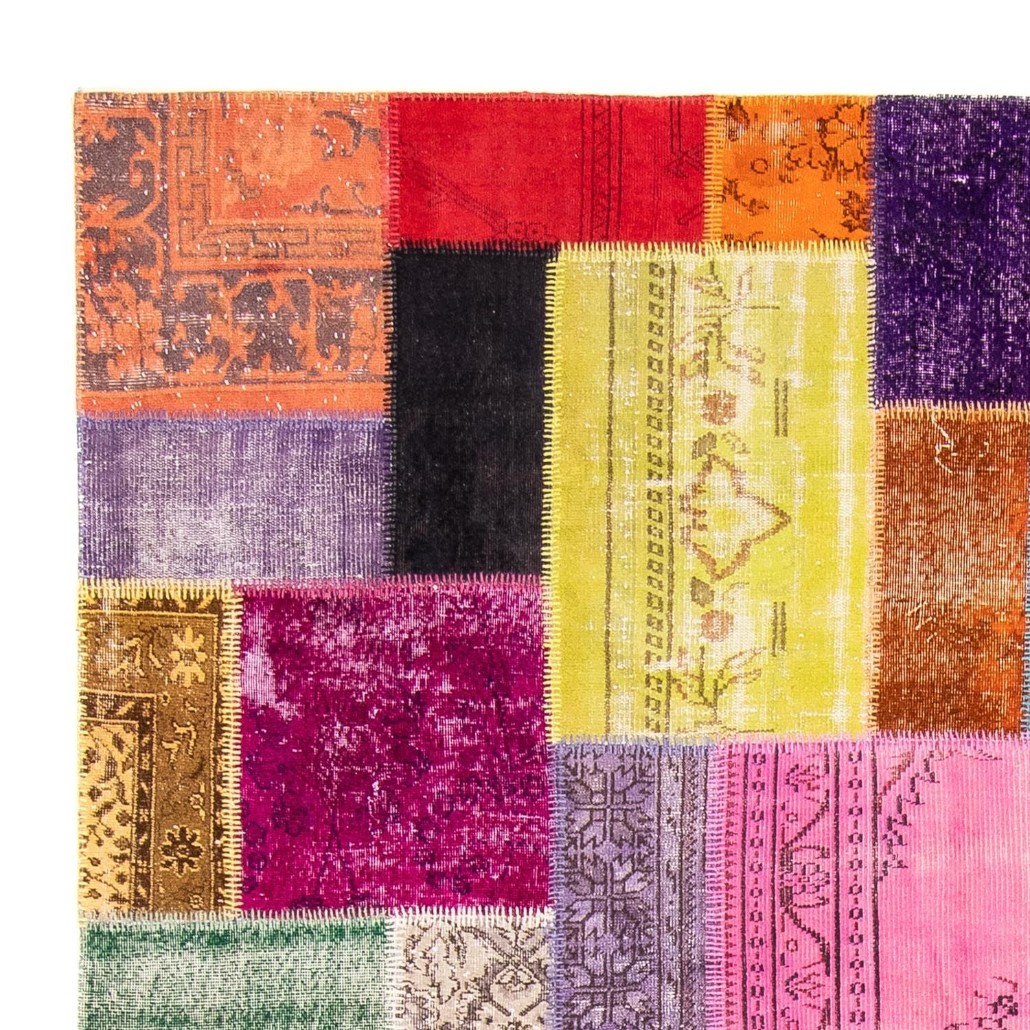 Patchwork-tæppe - 365 x 275 cm - flerfarvet