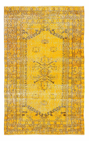 Vintage tæppe - 269 x 165 cm - guld