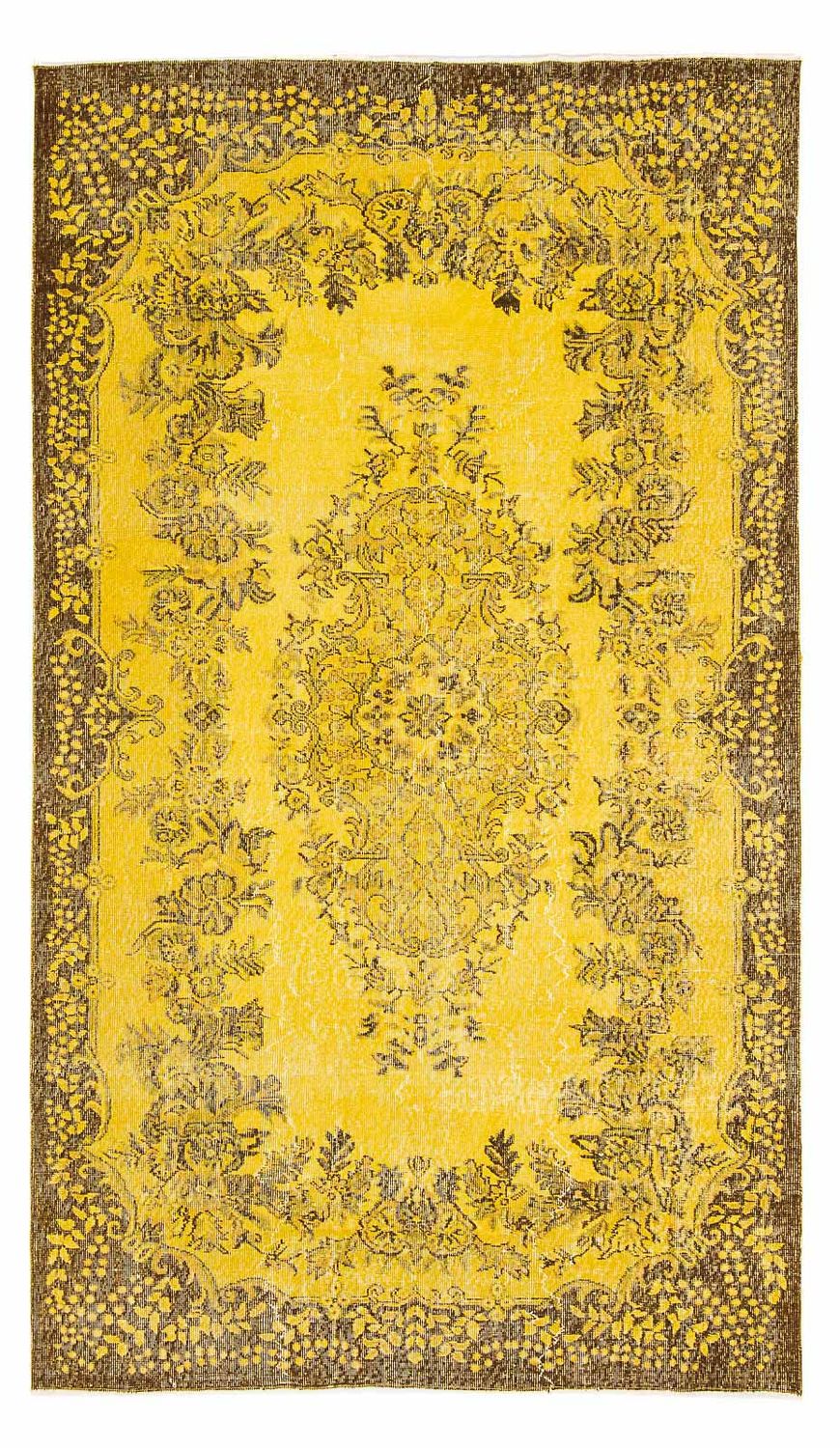 Vintage tæppe - 294 x 173 cm - guld