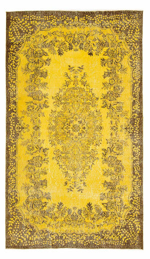 Vintage tæppe - 294 x 173 cm - guld