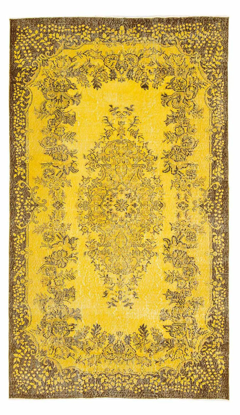 Vintage tæppe - 294 x 173 cm - guld