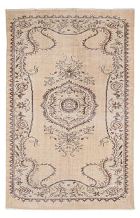 Vintage tæppe - 267 x 178 cm - lys beige
